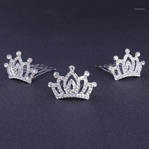 

glitter crystal rhinestone twinkle small princess crown tiara flower girl kids girls wedding birthday prom hair accessories1, Golden;silver