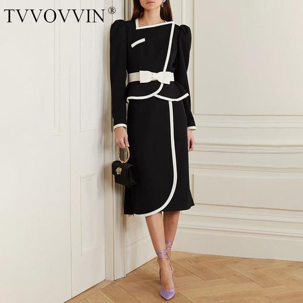 

tvvovvin bandage women coat color matching short coats jackets women vintage short autumn winter coats 2020 fashion yd5x, Black;brown