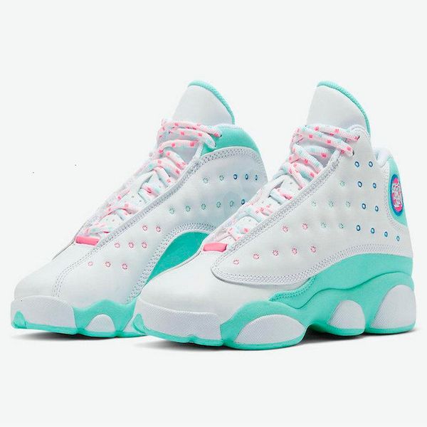 

white gs aurora green 2020 new pink 13s basketball shoes for women jumpman 13 sports 23 trainers sneakers des chaussures size 36-40, Black