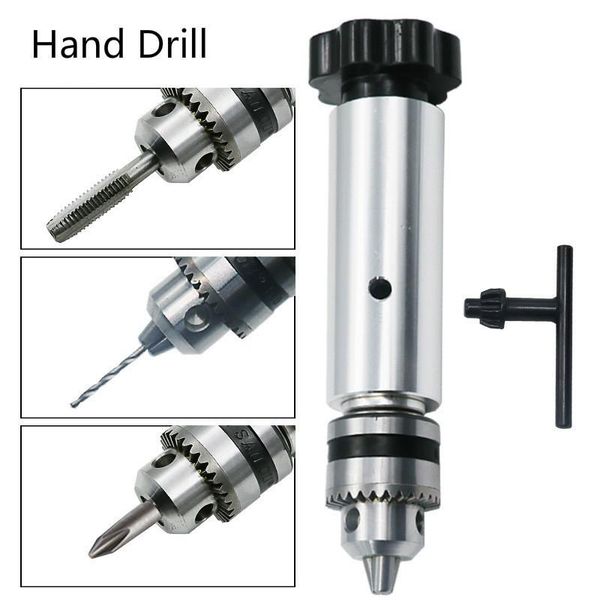 

0.6-6 mm mini manual aluminum hand drill chuck twsit micro drill bit tool tap wire tapping hand twist screwdriver