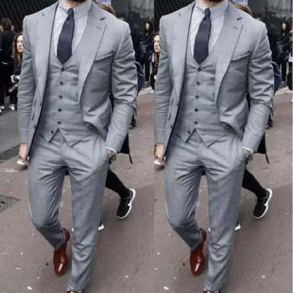 

formal grey men's suits wedding groom business work wear prom blazer classic fit tuxedos 3pcs dress jacket+vest+pants1, White;black