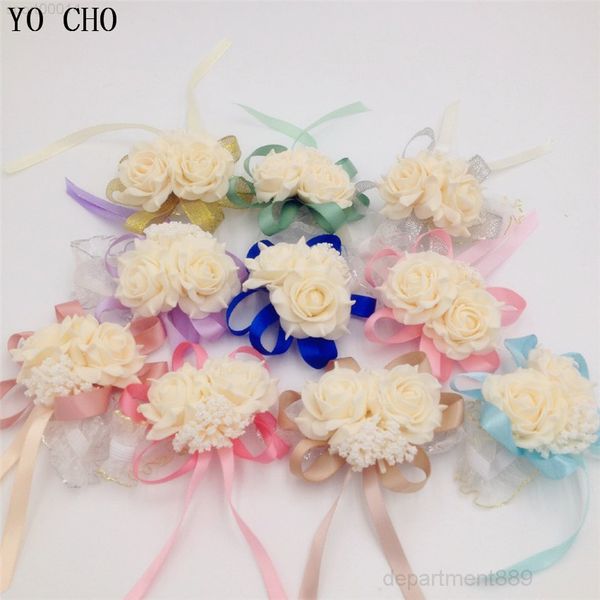 

a-supplies 10 pcs /lot wrist corsage bridesmaid sisters hand artificial bride flowers for wedding party decoration