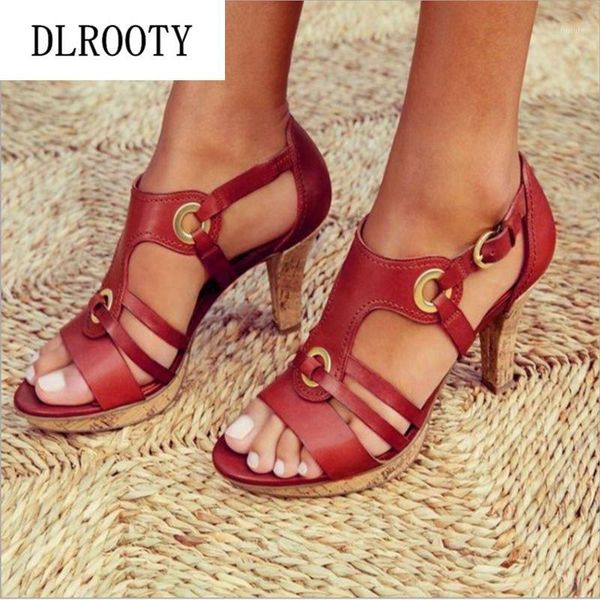 

woman sandals shoes summer style pumps high heels peep toe buckle strap fashion metal decoration solid gladiator plus size 34-431, Black