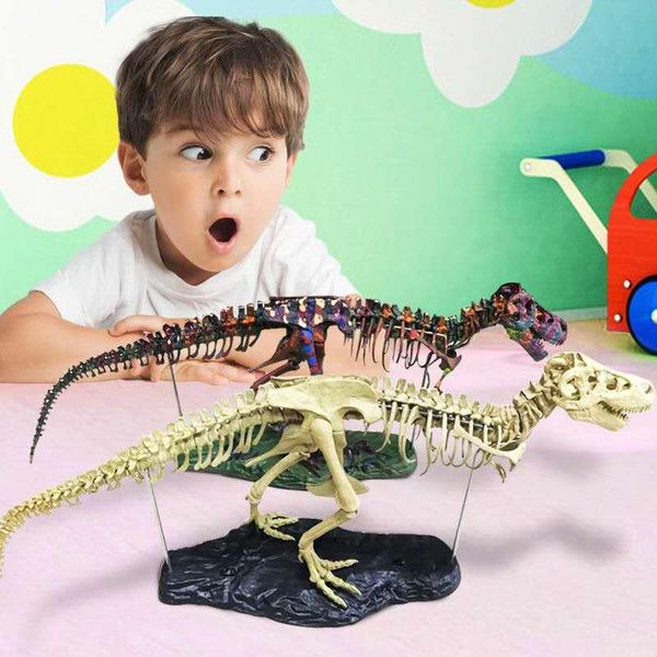 

assembled dinosaur fossil skeleton large dinosaur model jurassic 0001 ornaments diy tyrannosaurus 64 accessories set 70cm