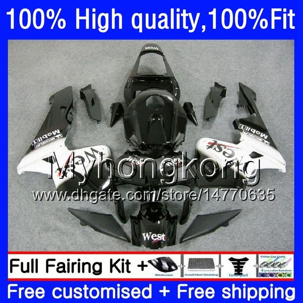 Einspritzung OEM für HONDA CBR 600RR 600F5 600CC CBR600 RR F5 03 04 49HM.12 CBR600RR Black West 03 04 CBR600F5 CBR 600 RR 2003 2004 Verkleidungen