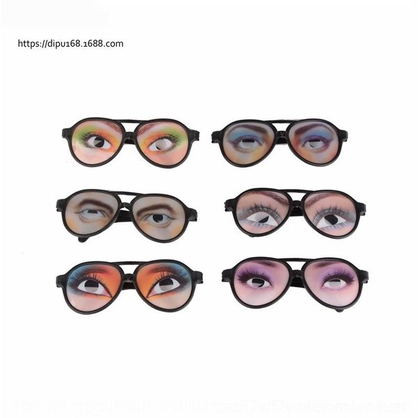 

4vijj funny men and women trick april party pattern prop glasses fool's glasses day toys stage props pktdp