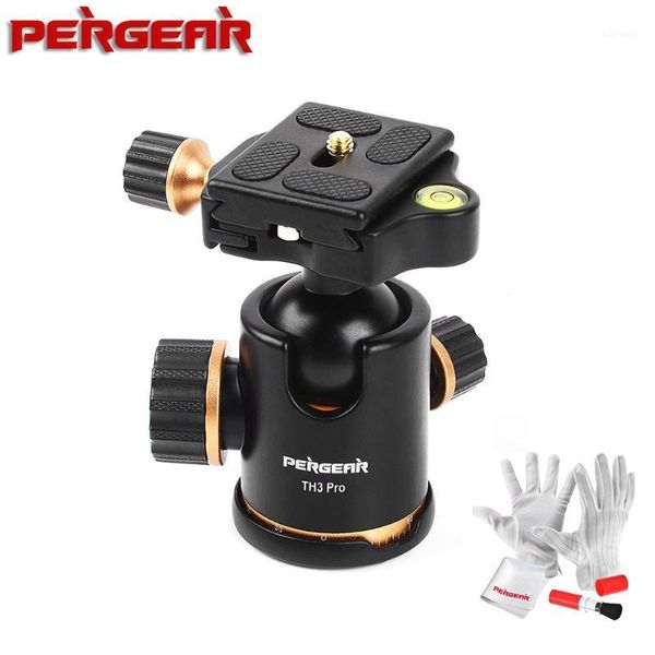 

pergear th3 pro tripod ball head 8kg loading capacity 360 degree rotating panoramic for monopod dslr camera metal build quality1