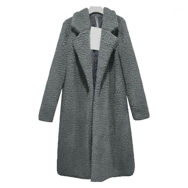 

monerffi spring women coat thin fashion solid plus size wool blend white long 3xl vintage turn down collar streetwear coats1, Black