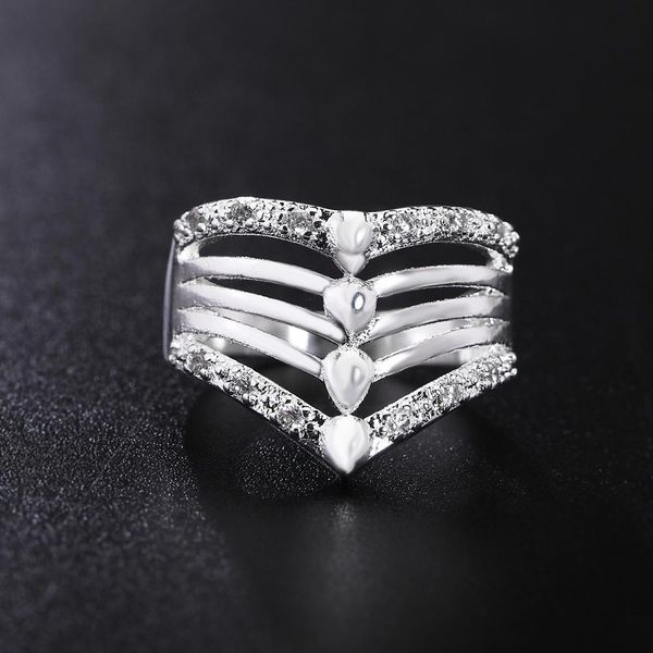 

whosale drop silver crystal ring горячая милая благородная красивая мода свадьба серебро цвет женщины леди кольцо ювелирных изделий горячий