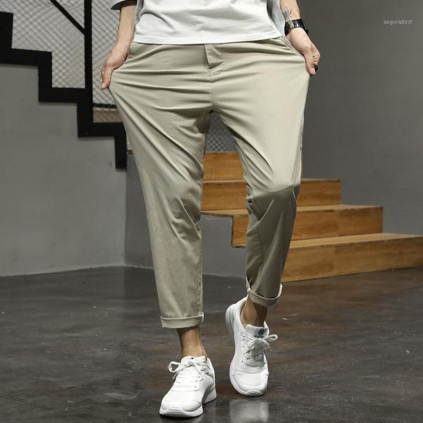 

trousers men's fashion slim sports pants elastic spring slim tight pants casual men mens joggers cargo casual black1, Black