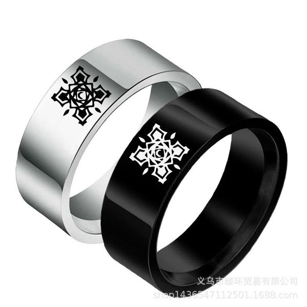 

cluster rings anime vampire knight rose logo stainless steel yuki kaname yuuki manga ring charm fans gifts, Golden;silver