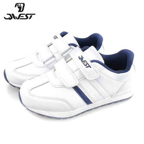 

qwest spring running sports shoes hook& loop outdoor kids shoes white sneakers for boy size 30-36 91k-sl-1236, Black;red