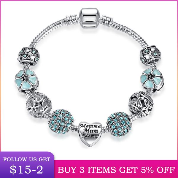 

lbyzhan 4 color beads charms bracelets & bangles for women jewelry accessories b021, Black