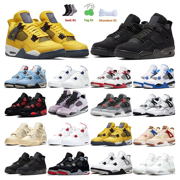 

basketball shoes 4s men black cat sail zen master university bule fired red thunder purple metallic womens mens trainers sports sneakers out