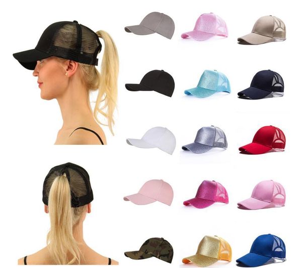 

блеск хвостик бейсболка женщина snapback папа mesh trucker caps грязного bun summer hat женского регулируемое hip hop шляпы