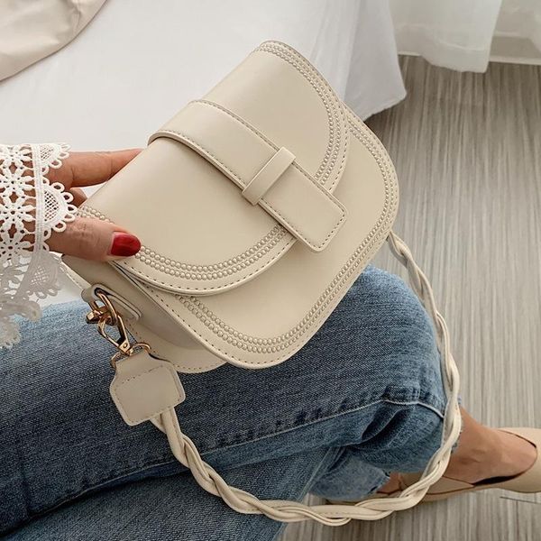 

ladies handbag 2020 new fashion female bag brand designer all-match saddle bag pu leather shoulder messenger