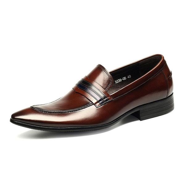 

кожа luxury handmade мужчина скольжение на остроконечную toe итальянского дизайнер мужского платье обуви прома люди обувь бизнес zapatos, Black