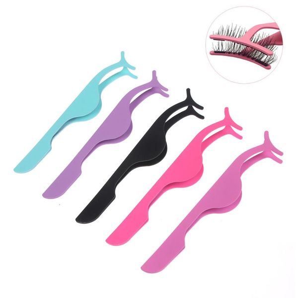 

wholesale прививка ложных ресниц пинцет из нержавеющей стали красочный макияж щипцы для красоты инструмент глаз ресничный удлинительный бигу