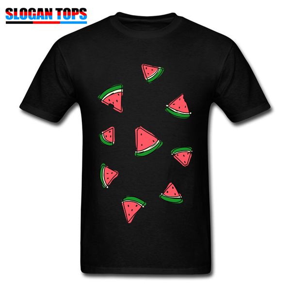 

fresh summer watermelons print clothes lovers black crew neck hip hop tees simple sport hooded sweatshirt hoodie men t shirt
