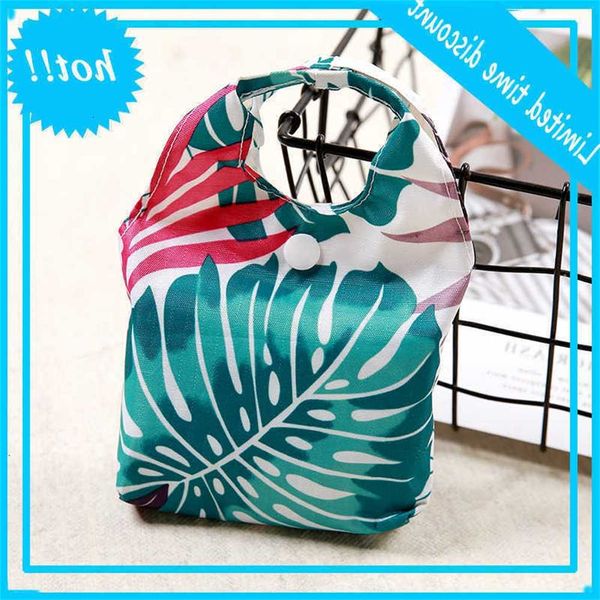 

foldable purse flower oxford dust shoulder bag portable environmentally friendly purses reusable dead for women
