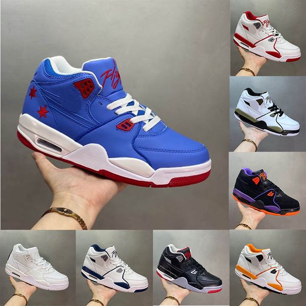 

new men 4 flight 89 mens basketball shoes glow in the dark bred black 4s jumpman trainers outdoor sport sneakers