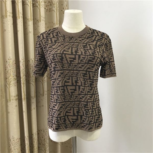 

upper garment women's summer short sleeve khaki fuzzy sweater double t-shirt ice old flower, White