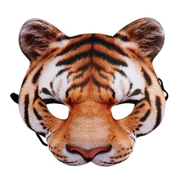 

2021 latestpig halloween half animal 3d tiger face eye mask festival masquerade party fancy cosplay costume decoration new