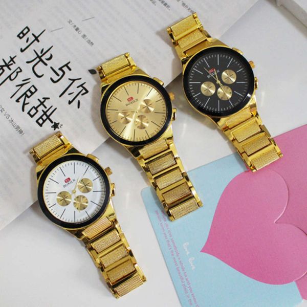 

trend watch fashion gold three men's eye decoration large dial business leisure alloy quartz watch 2231, Slivery;brown