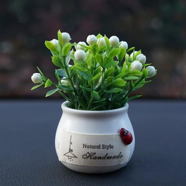 

car decoration artificial plant ornaments simulation flower decoration car mini fresh potted artificial fake green pot plants
