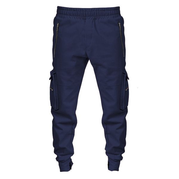 

2021 new men's spring autumn street fashion cargo hip hop harem pants men multi pockets jogger sweatpants male piek, Black