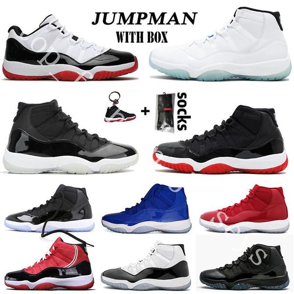 

25th anniversary 11 mens basketball shoes 2020 jumpman bred low concord unc 11s cap and gown legend blue space jam men women sports sneakers