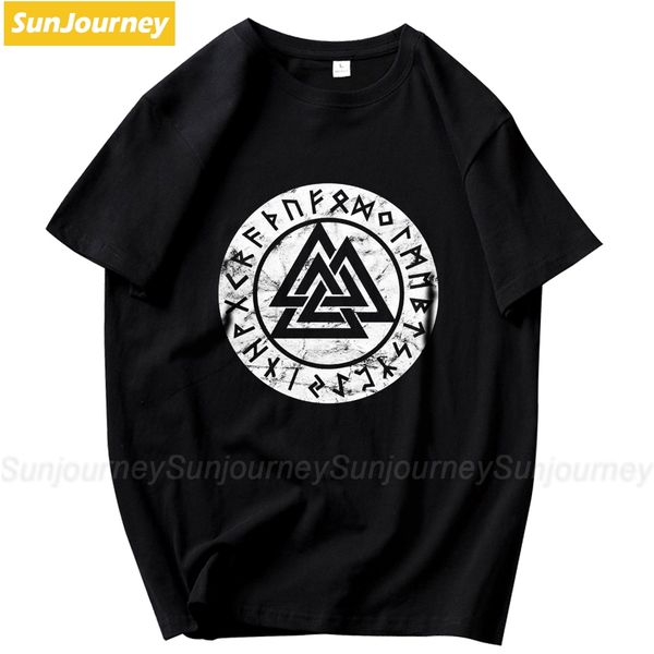 

vintage valknut odin symbol vikings t shirt plus size cotton custom short sleeve t shirt men sport hooded sweatshirt hoodie