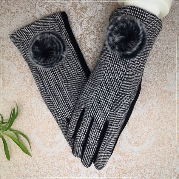 

a variety of ab knitting women's autumn and winter gloves warm wool touch screen out fashion, Blue;gray