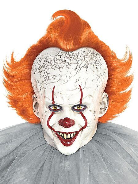 

costume accessories joker mask cosplay horror clown scary latex helmet carnival halloween party costume ball props masquerade accessories, Silver