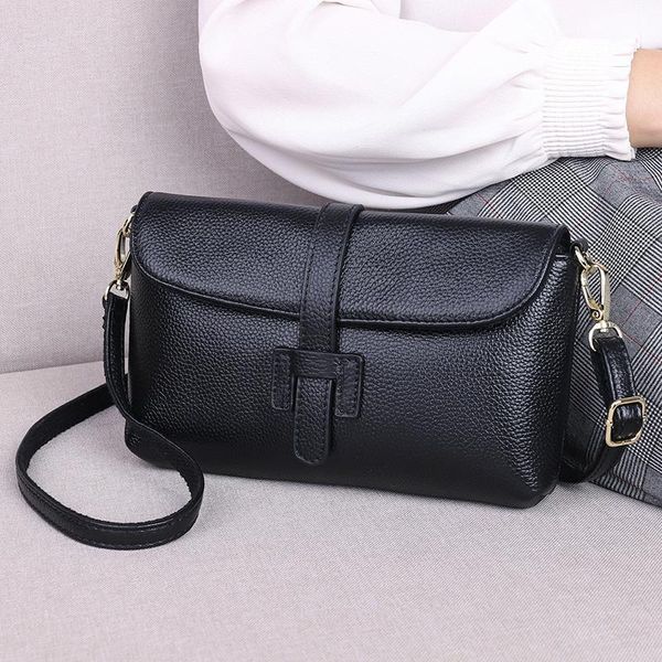 

shoulder bags fashion genuine leather women flap bag female small crossbody messenger for ladies
