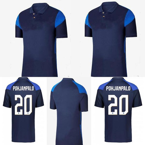 

020 2021 finland soccer jerseys pukki skrabb raitala jensen lod home white football shirt, Black;yellow
