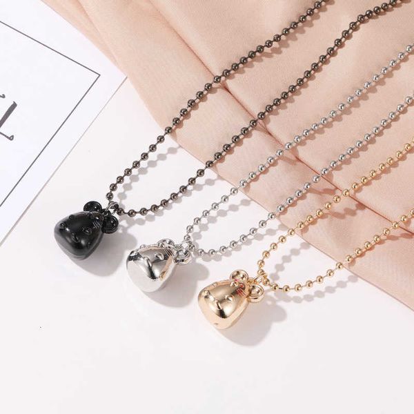 

women gold color pendant necklaces female cute mouse zodiac necklace black long sweater chains lucky jewelry accessories, Silver