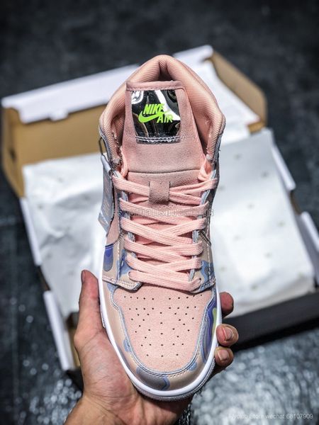 

her mid wmns spective 1 se jumpman p 1s basketball shoes women candy mandarin duck digital pink bhm designer sneakers sport trainers, Black