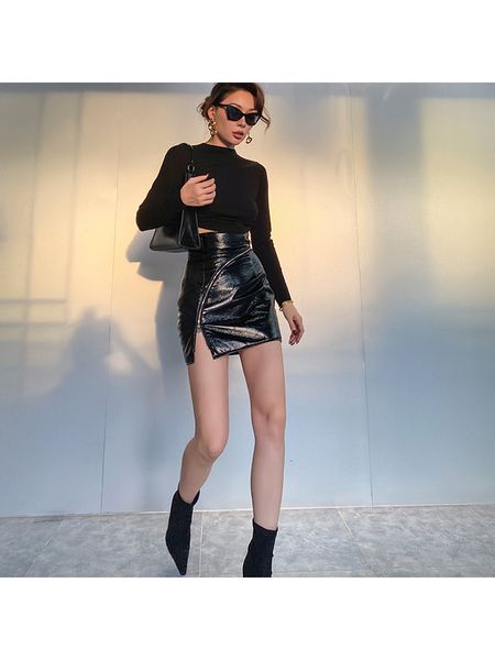 

2021 new long fall for solid-colored women with no back vintage tshirts fashion all-match short casual clothes u06b, White