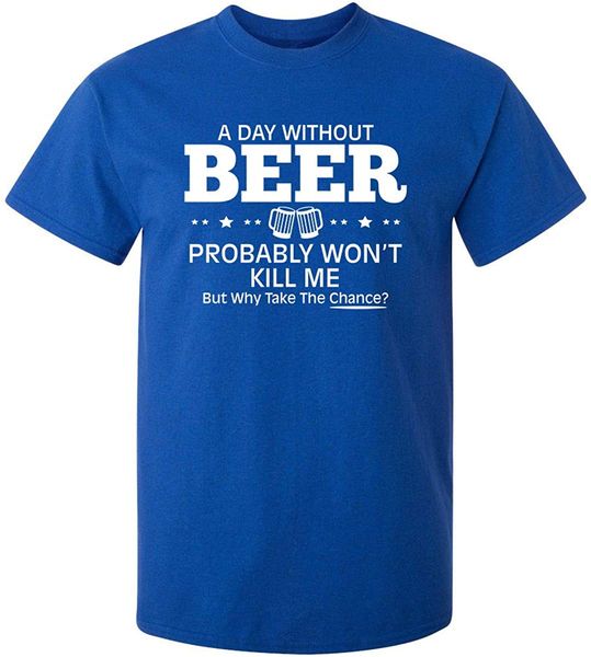 

day without beer tees cotton t-shirt for men novelty graphic funny saying t shirt letter print sport hooded sweatshirt hoodie