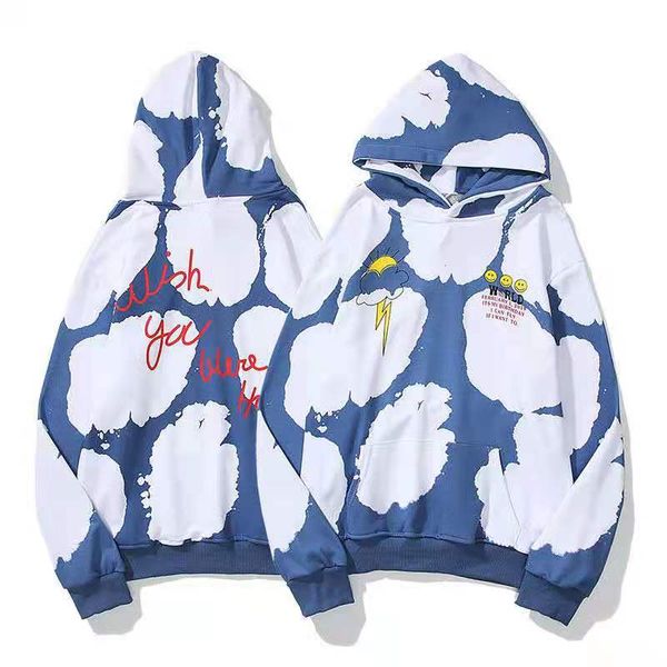 

new men women pattern print hoodies mens hoodie street hip hop cotton loose letter hoodie couple hedging mens hoodie, Black