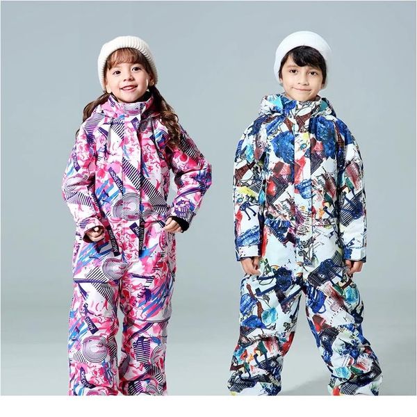 

30 degree children ski jumpsuit 2020 winter snowboard jacket boys and girls outdoor snow suits warm waterproof kids sk bbyids
