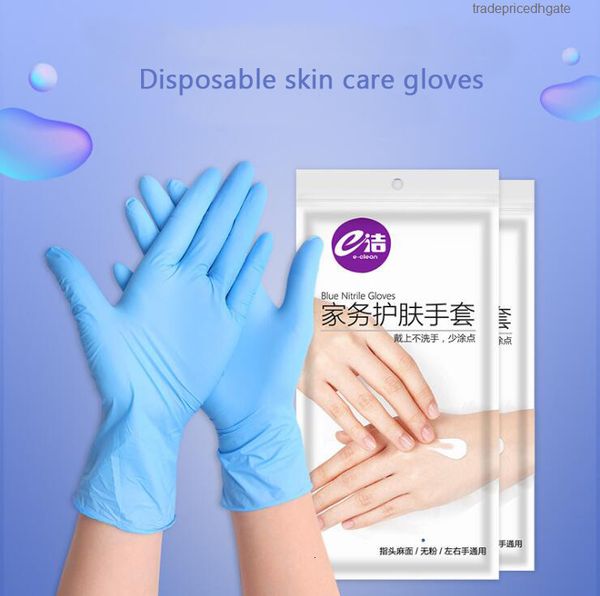 

factoryqb29nitrile gloves handle waterproof disposable kitchen clean rubber glove 100pcs one pack