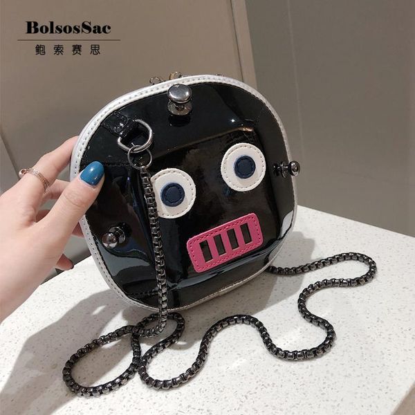 

bolsossac 2020 new women messenger bags fashion robot cool crossbody bag girls small chains shoulder bag cute handbag