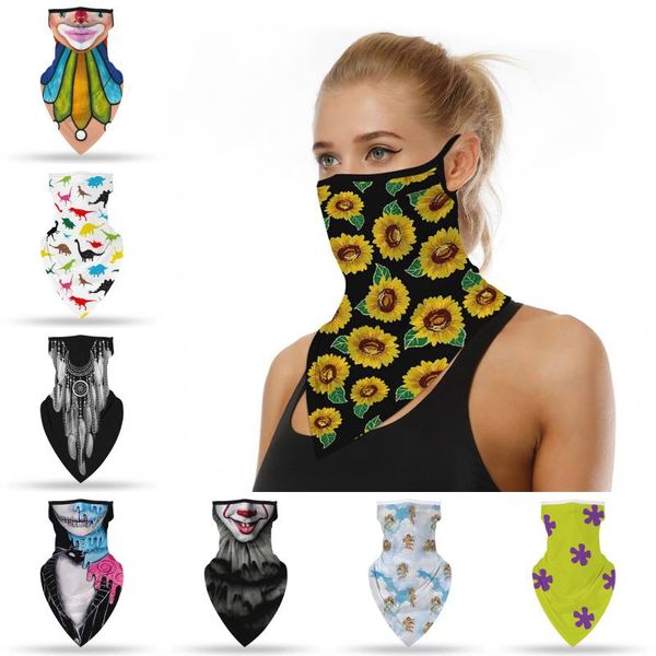 

dhl shipping warmer windproof mask breathable fishing magic scarf for men women sun protection bandana sunflower neck gaiter kimter-l853fa