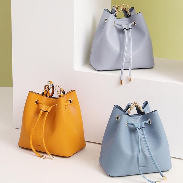 

nucelle 2020 новый роскошный дизайнер моды простой сумки дамы плечо сумка корейский прочистки ведро мешок