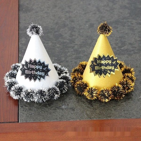

64e3u children's party pointed head cap head cap pointed hat hat binq5 fluffy polka party paper dot