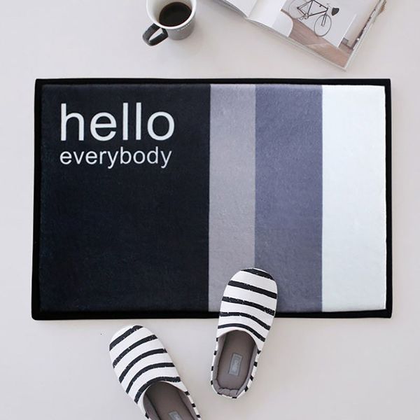 

60*40cm home door mat flannel carpets home letter living room bedroom bathroom kitchen balcony corridor soft mats wx9-86