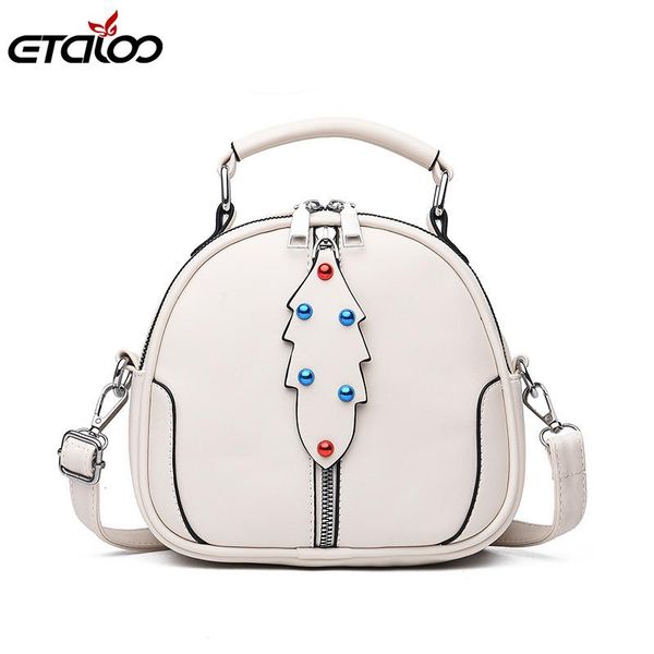 

crossbody bag for women 2020 white flap female small bag luxury pu leather handbag rivet shoulder girl party women's