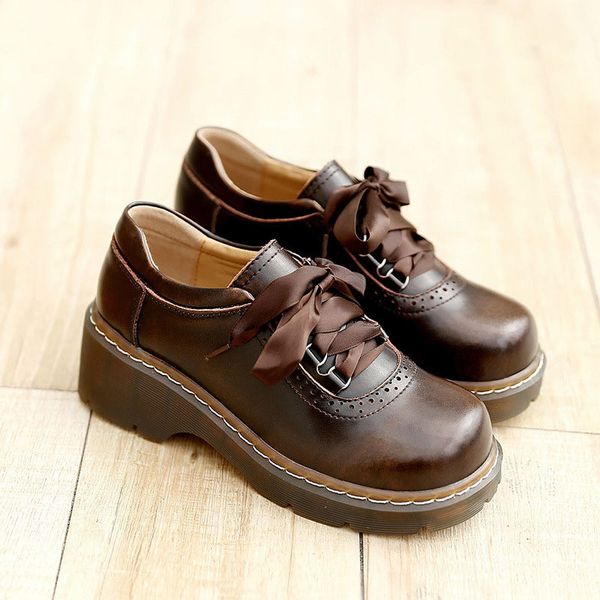 

qpfjqd women ribbon lace up oxford shoes genuine split leather brogues 2019 new arrival retro ladies flats zapatos de mujer, Red;white